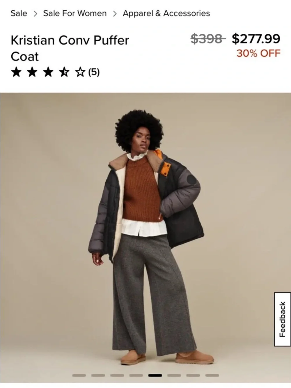 UGG Kristian Conv Puffer vest & Black Puffer Jacket with Orange Hood Lining NWT